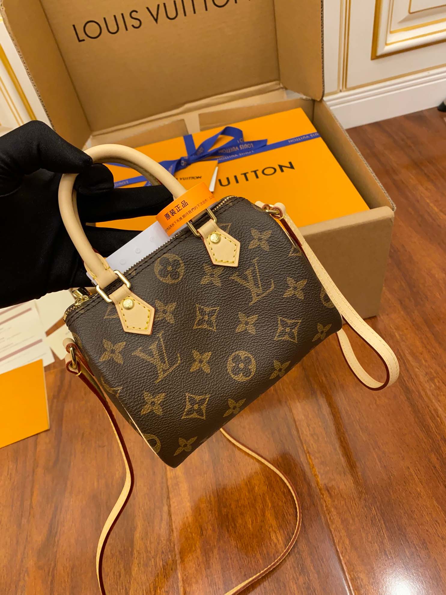 Túi Louis Vuitton Nano Speedy Monogram Canvas Brown Handbag