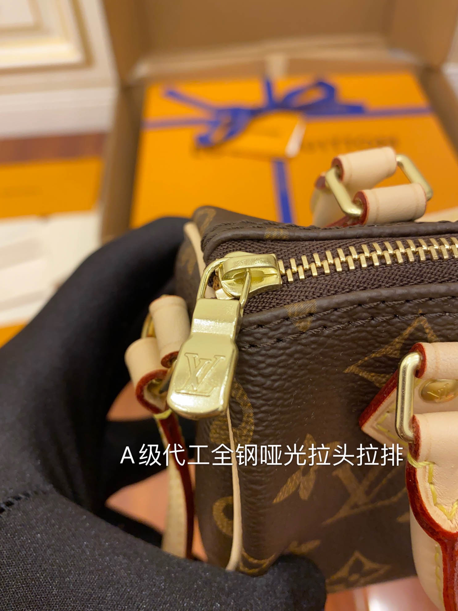 Túi Louis Vuitton Nano Speedy Monogram Canvas Brown Handbag