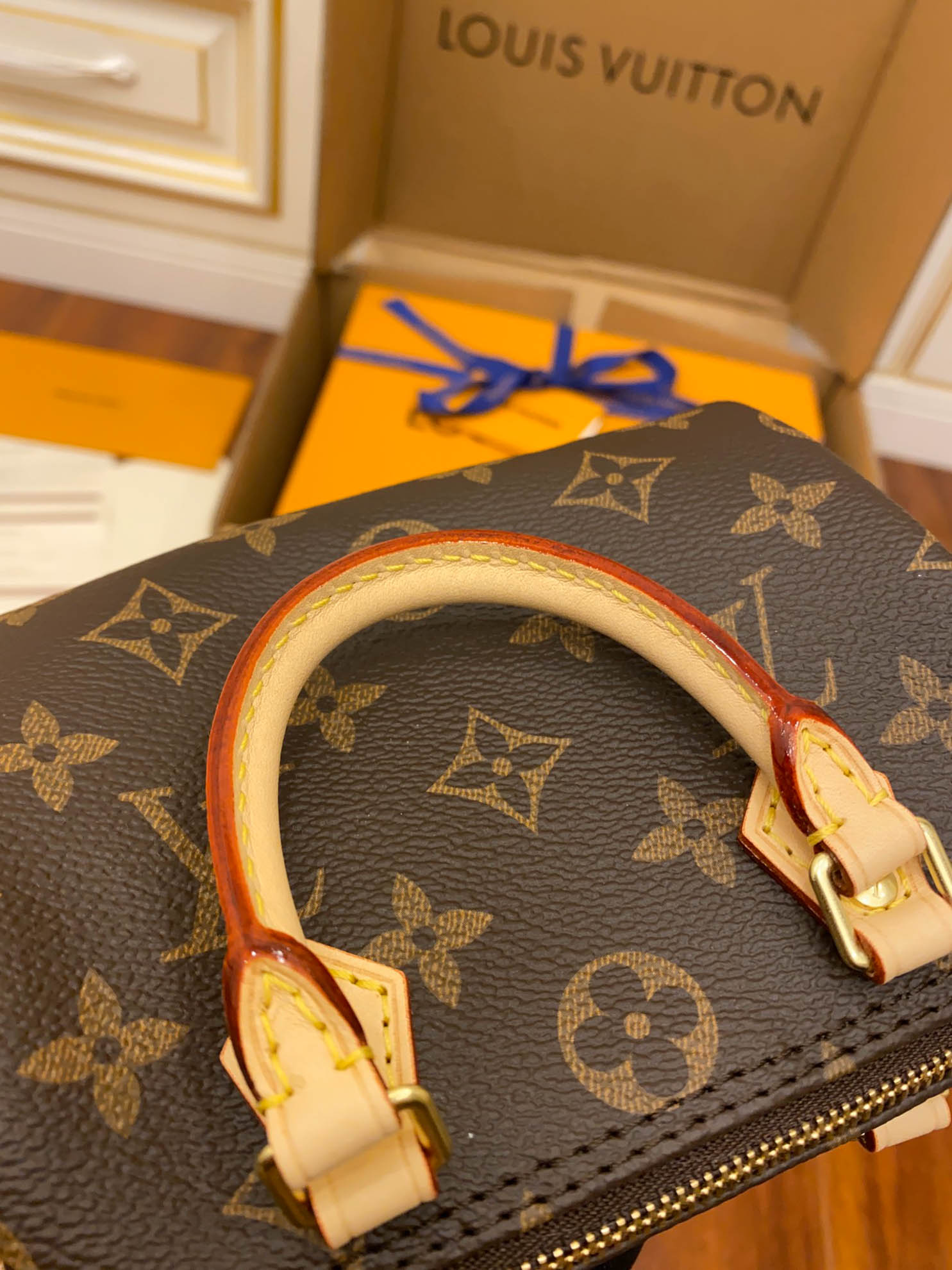 Túi Louis Vuitton Nano Speedy Monogram Canvas Brown Handbag