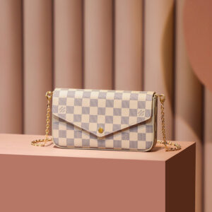 Túi LV Félicie Pochette Damier White Pink