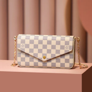 Túi LV Félicie Pochette Damier White Pink