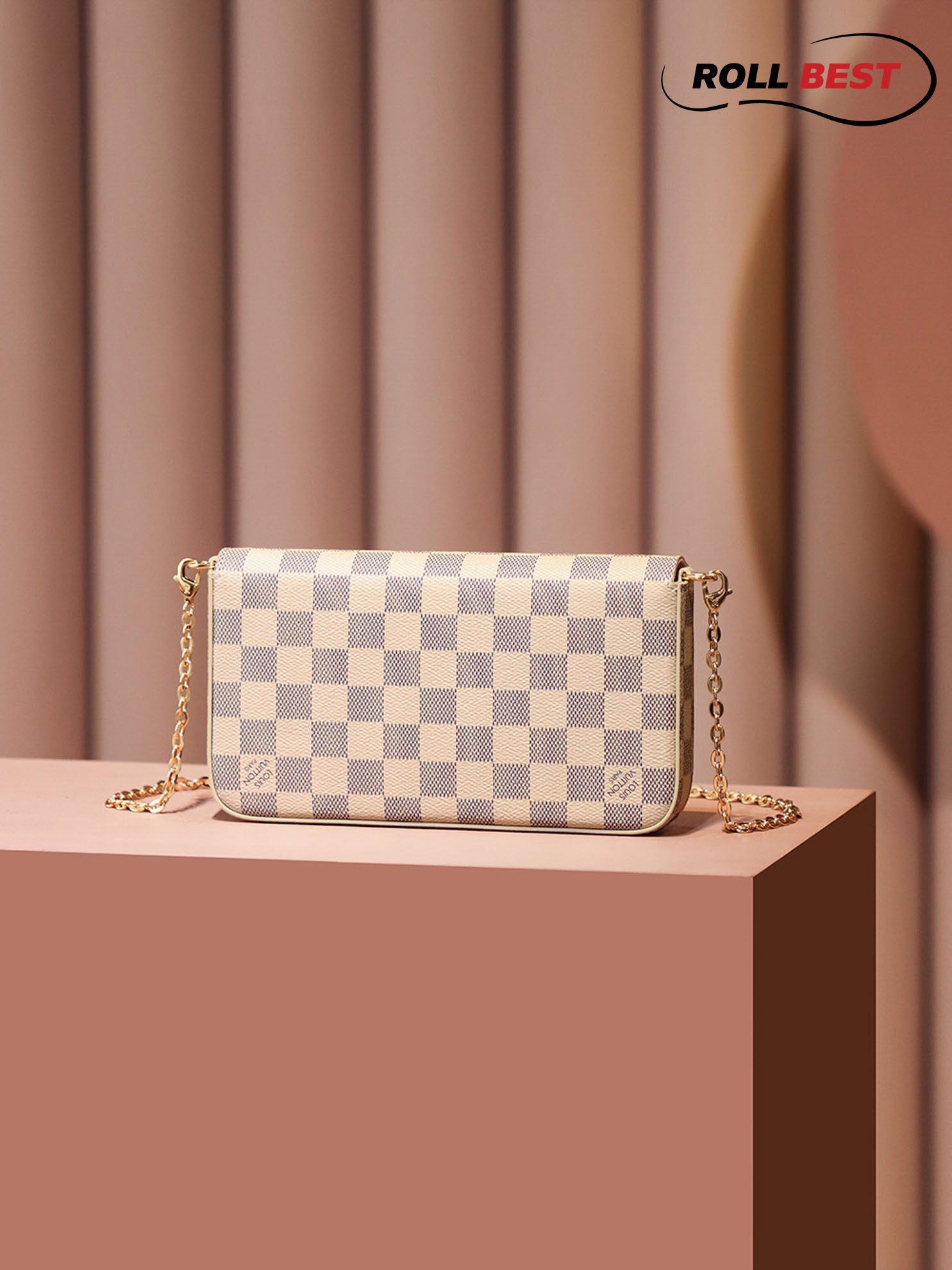 Túi LV Félicie Pochette Damier White Pink