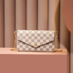 Túi LV Félicie Pochette Damier White Pink