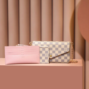 Túi LV Félicie Pochette Damier White Pink