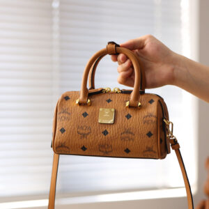 Túi MCM Essential Boston Bag Visetos Cognac