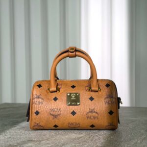 Túi MCM Essential Boston Bag Visetos Cognac