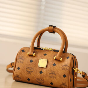 Túi MCM Essential Boston Bag Visetos Cognac