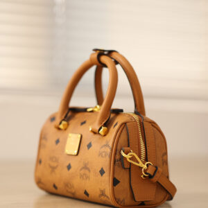 Túi MCM Essential Boston Bag Visetos Cognac