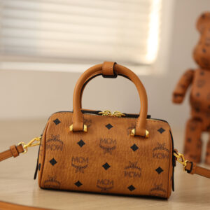 Túi MCM Essential Boston Bag Visetos Cognac