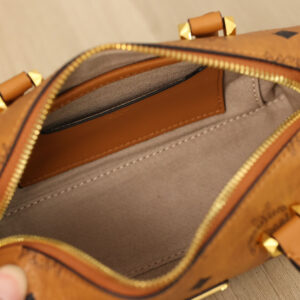 Túi MCM Essential Boston Bag Visetos Cognac