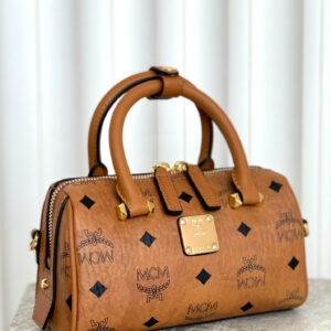 Túi MCM Essential Boston Bag Visetos Cognac