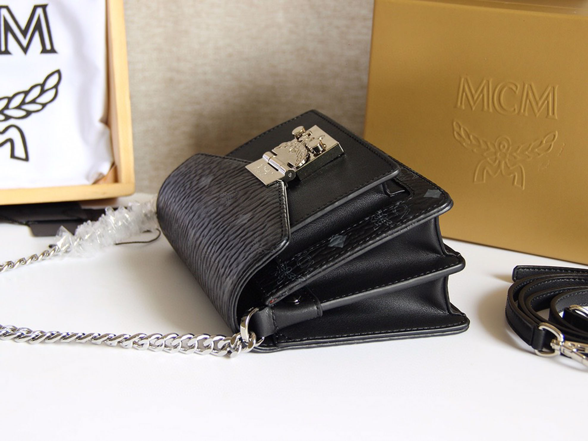 Túi MCM Millie Crossbody Visetos Black