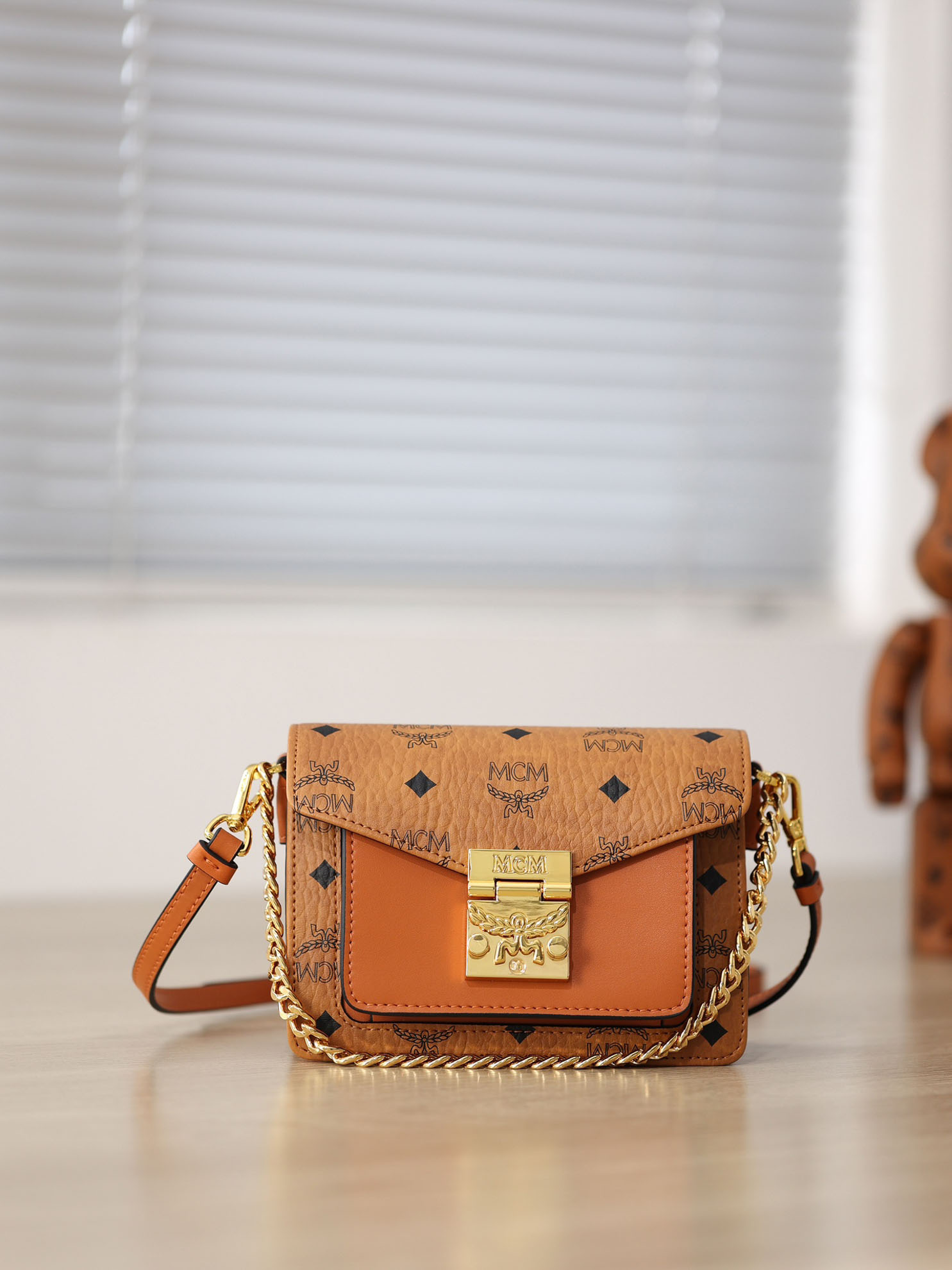 Túi MCM Millie Crossbody Visetos Cognac