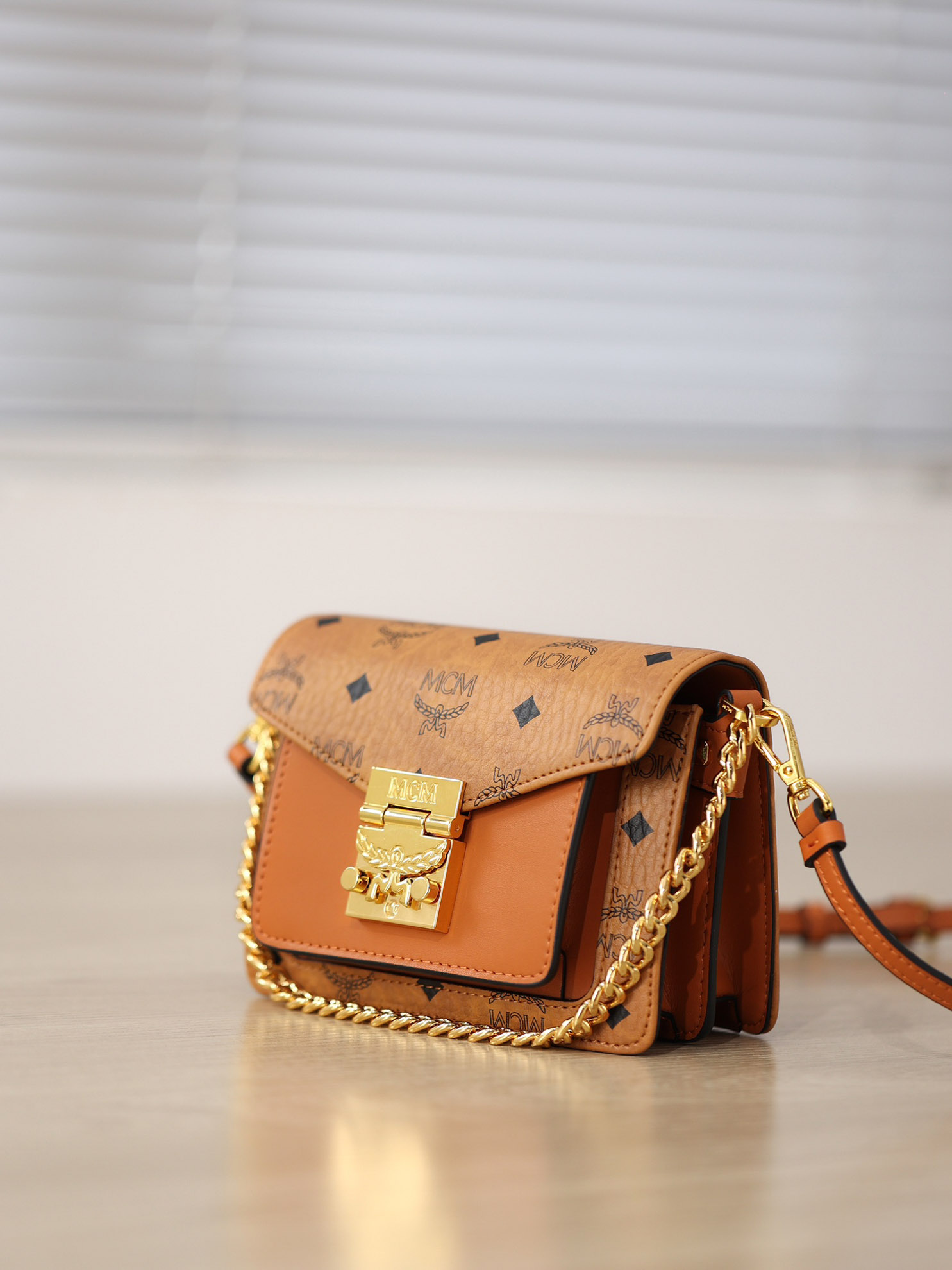 Túi MCM Millie Crossbody Visetos Cognac