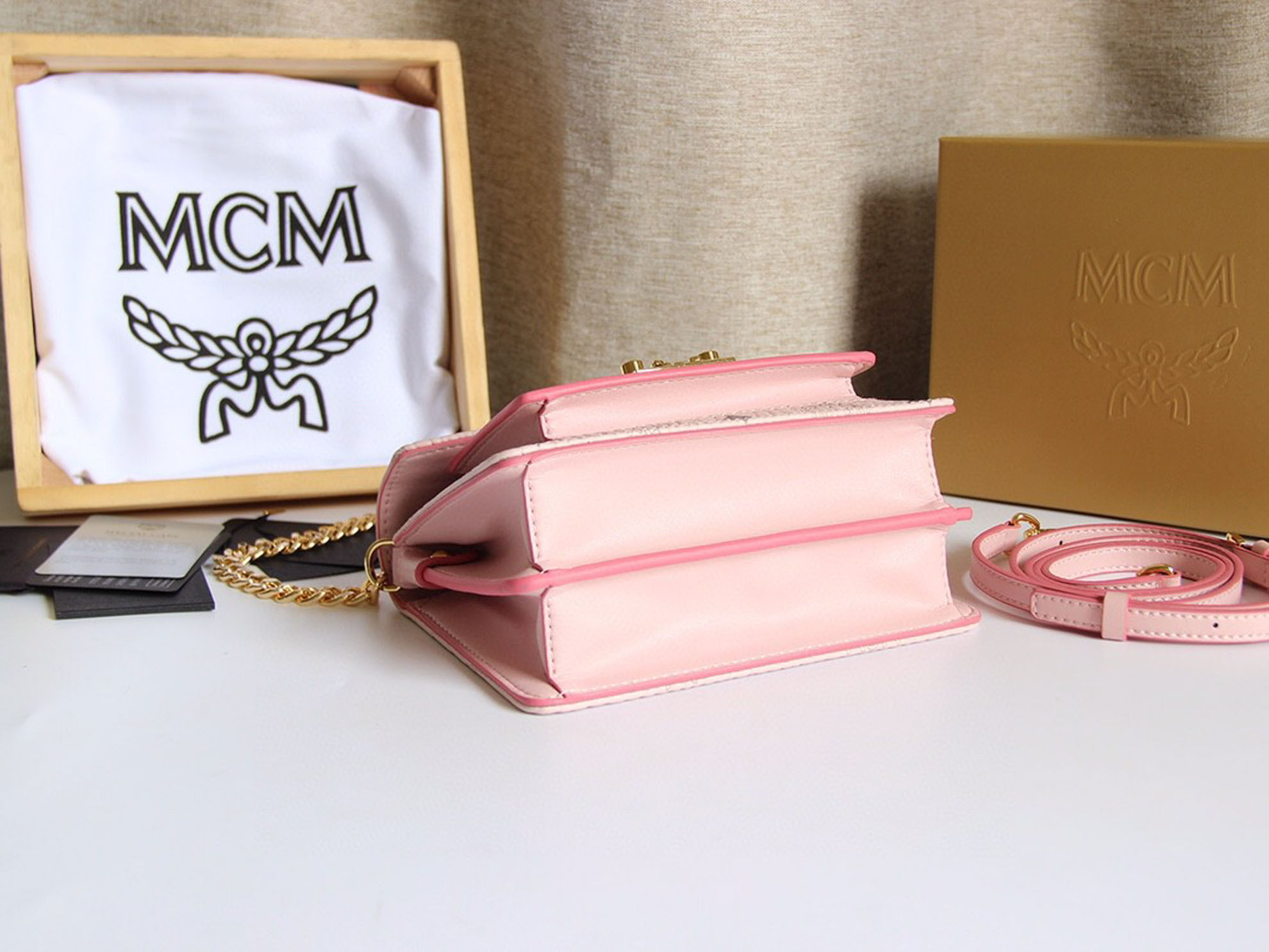 Túi MCM Millie Crossbody Visetos Pink