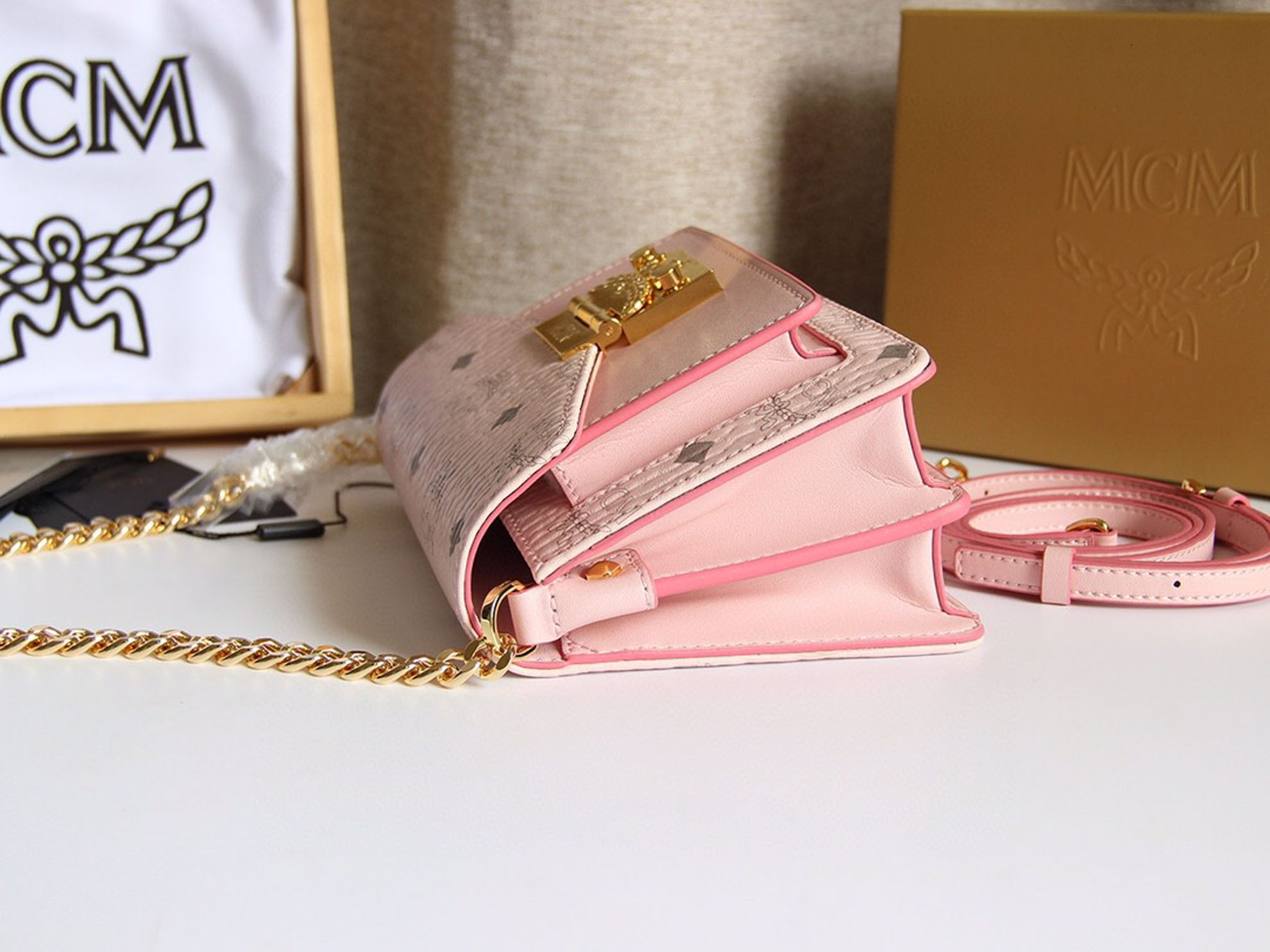 Túi MCM Millie Crossbody Visetos Pink