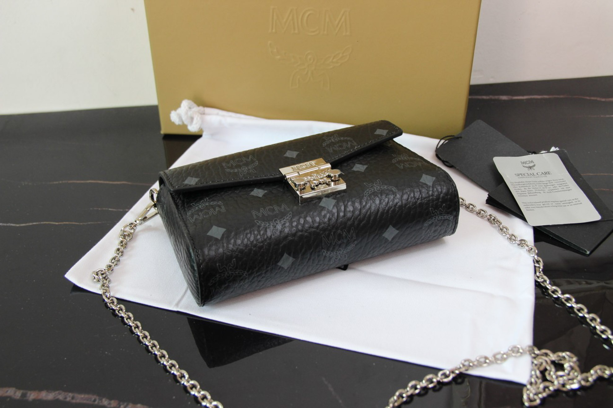 Túi MCM Millie Flap Crossbody Visetos Black