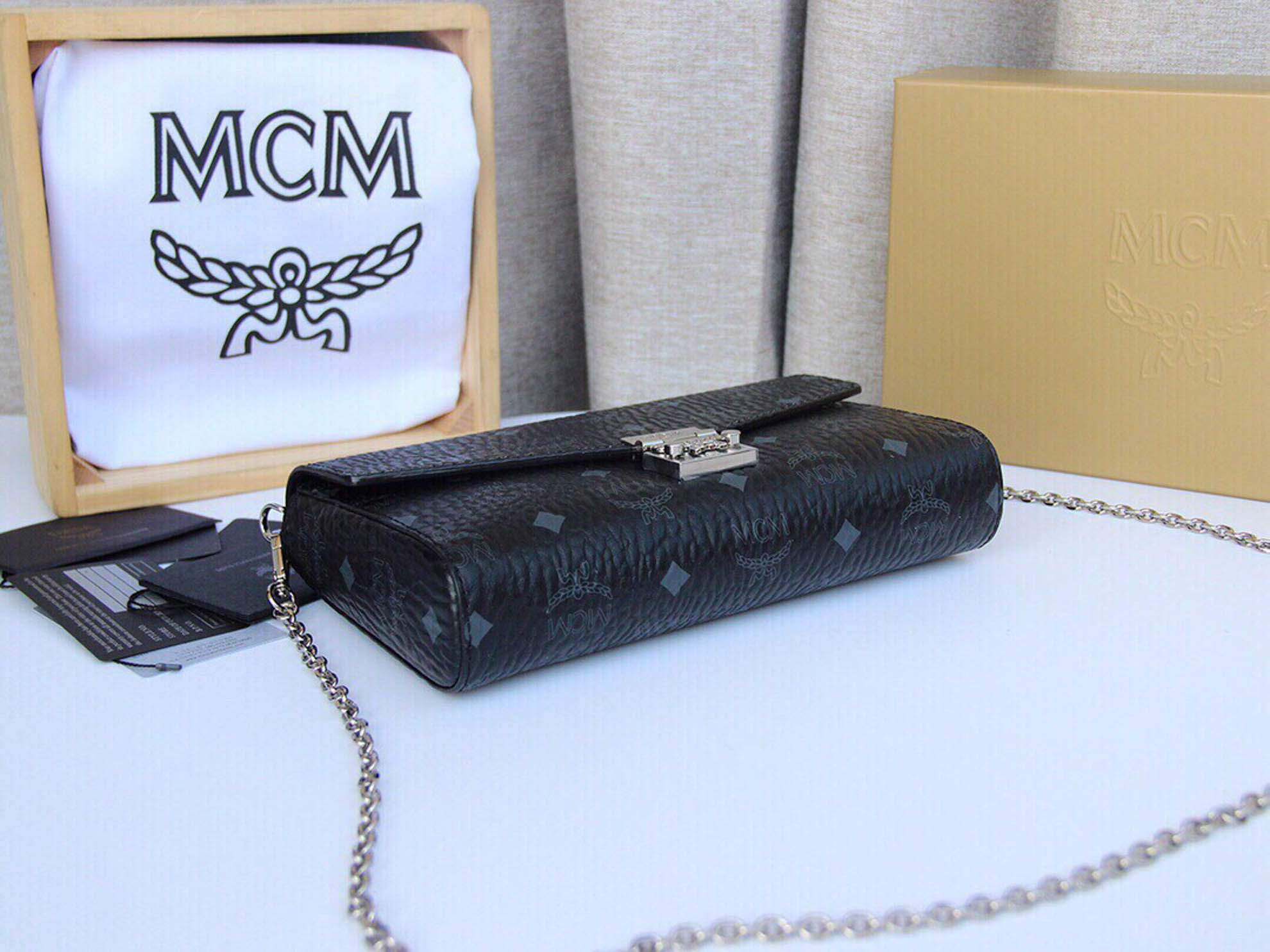 Túi MCM Millie Flap Crossbody Visetos Black