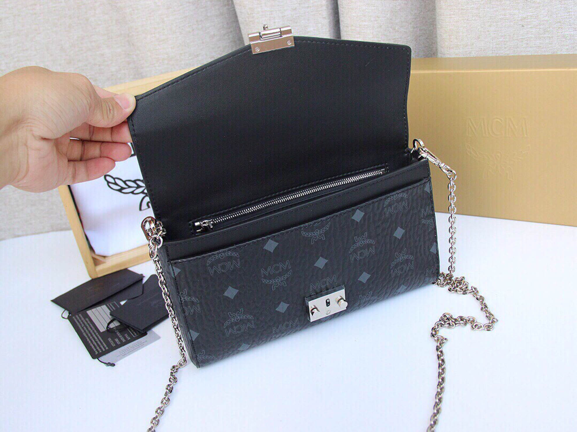 Túi MCM Millie Flap Crossbody Visetos Black