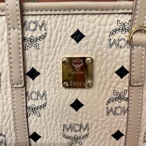 Túi MCM Mini Toni Shopper Visetos 'Beige Black'