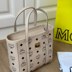 Túi MCM Mini Toni Shopper Visetos 'Beige Black'