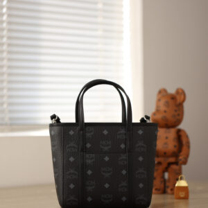 Túi MCM Mini Toni Shopper Visetos 'Black'