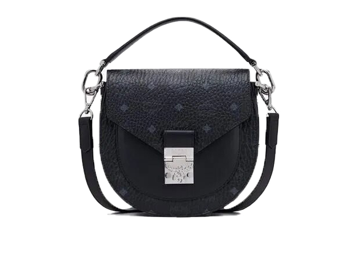 Túi MCM Patricia Round Crossbody Wallet in Visetos Black