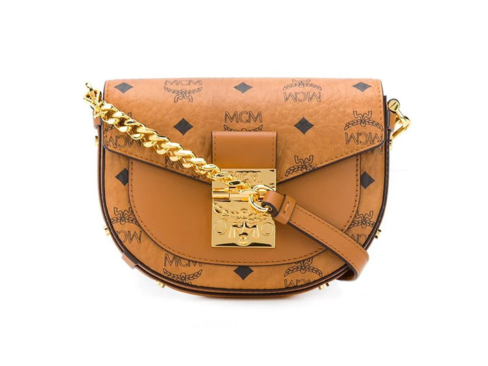 Túi MCM Patricia Round Crossbody Wallet in Visetos Cognac