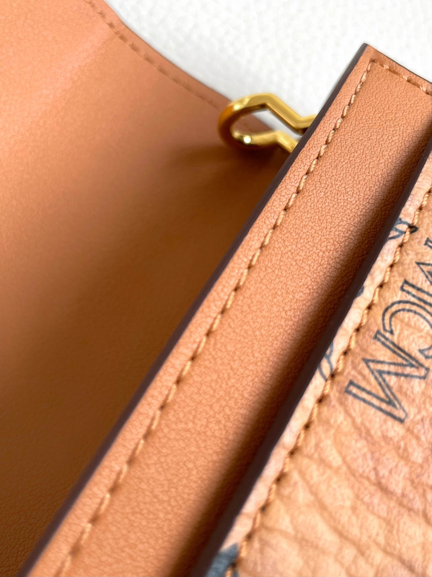 Túi MCM Small Millie Crossbody in Visetos Cognac