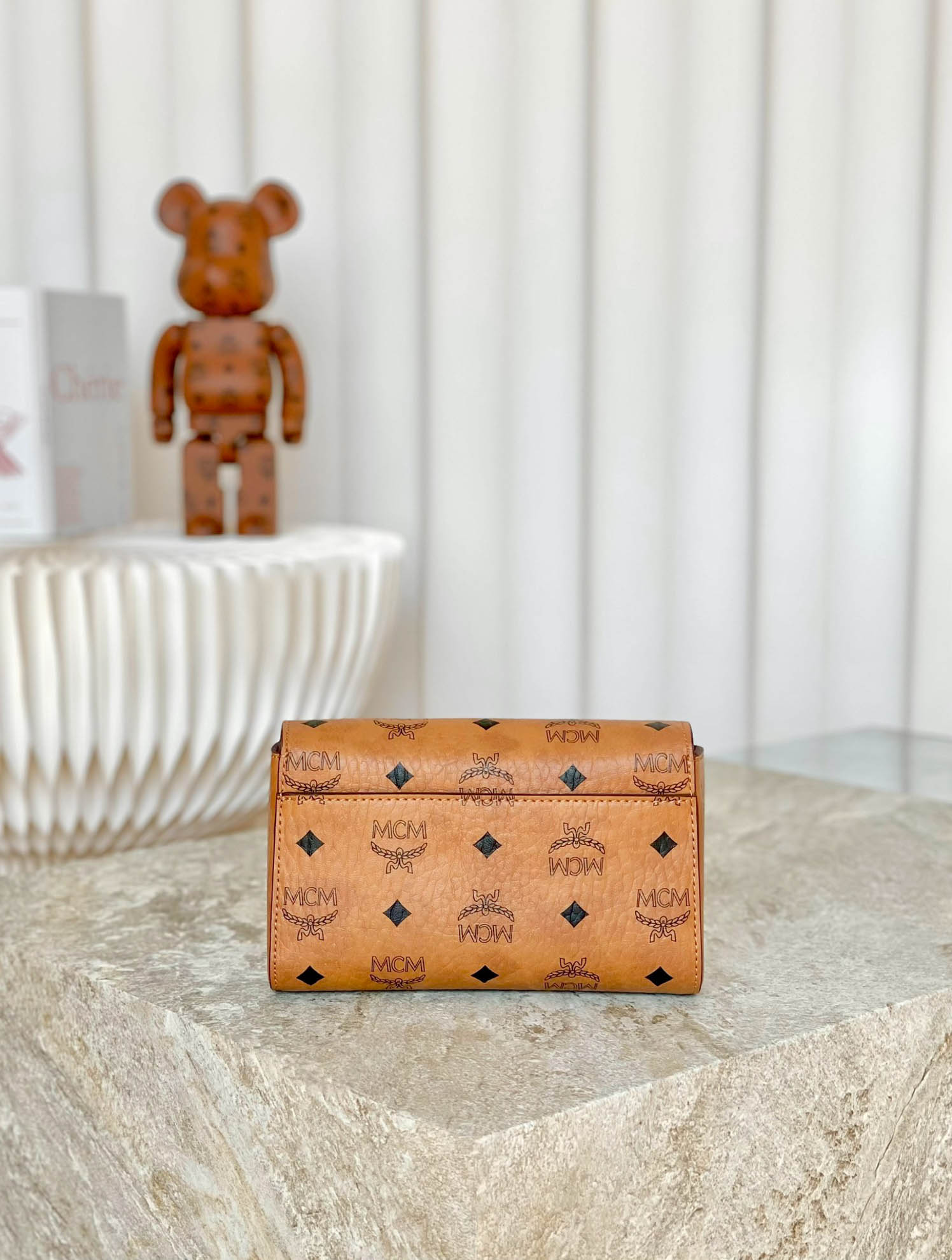 Túi MCM Small Millie Crossbody in Visetos Cognac