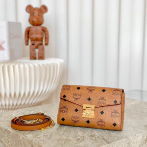 Túi MCM Small Millie Crossbody in Visetos Cognac