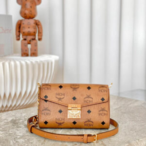 Túi MCM Small Millie Crossbody in Visetos Cognac