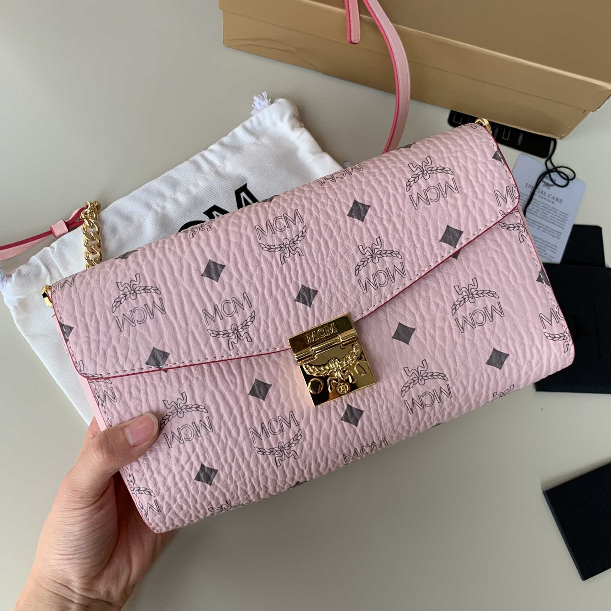 Túi MCM Small Millie Crossbody in Visetos Pink