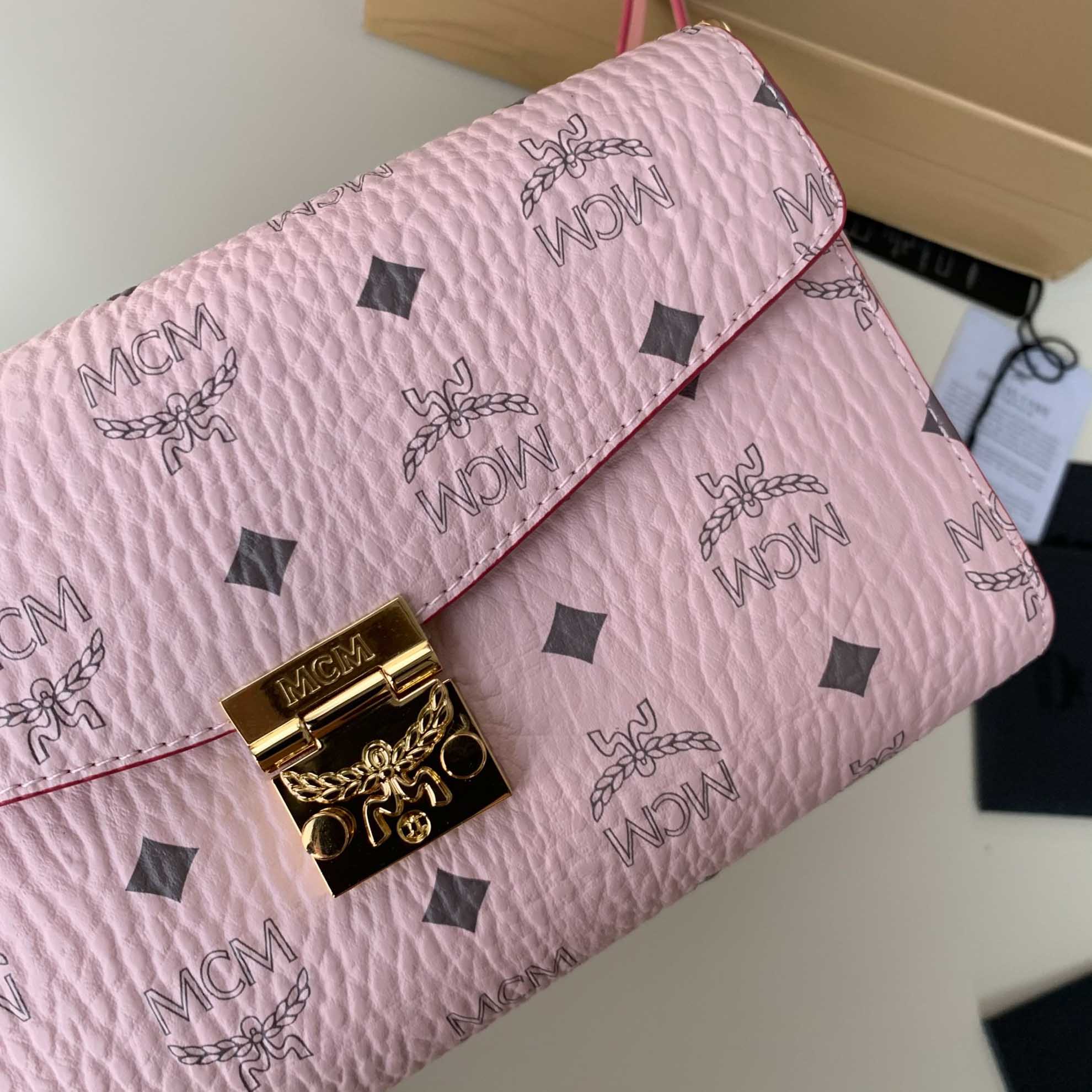 Túi MCM Small Millie Crossbody in Visetos Pink