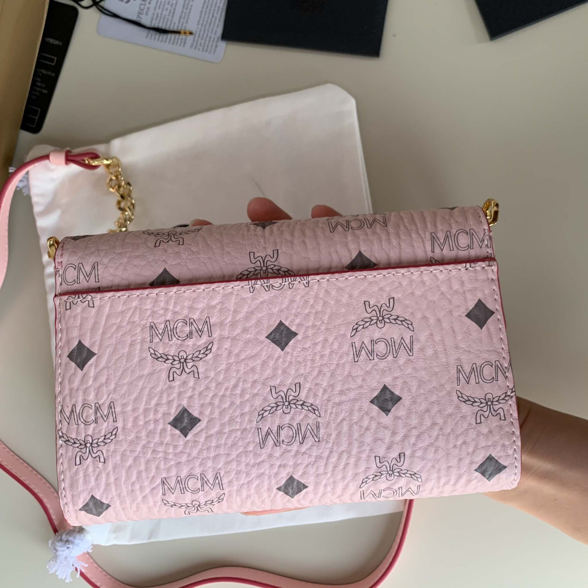 Túi MCM Small Millie Crossbody in Visetos Pink