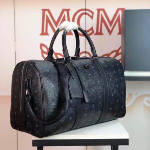 Túi MCM Traveler Weekender Bag in Visetos Black