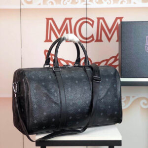 Túi MCM Traveler Weekender Bag in Visetos Black