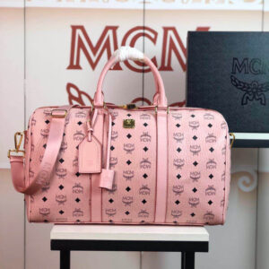 Túi MCM Traveler Weekender Bag in Visetos Pink