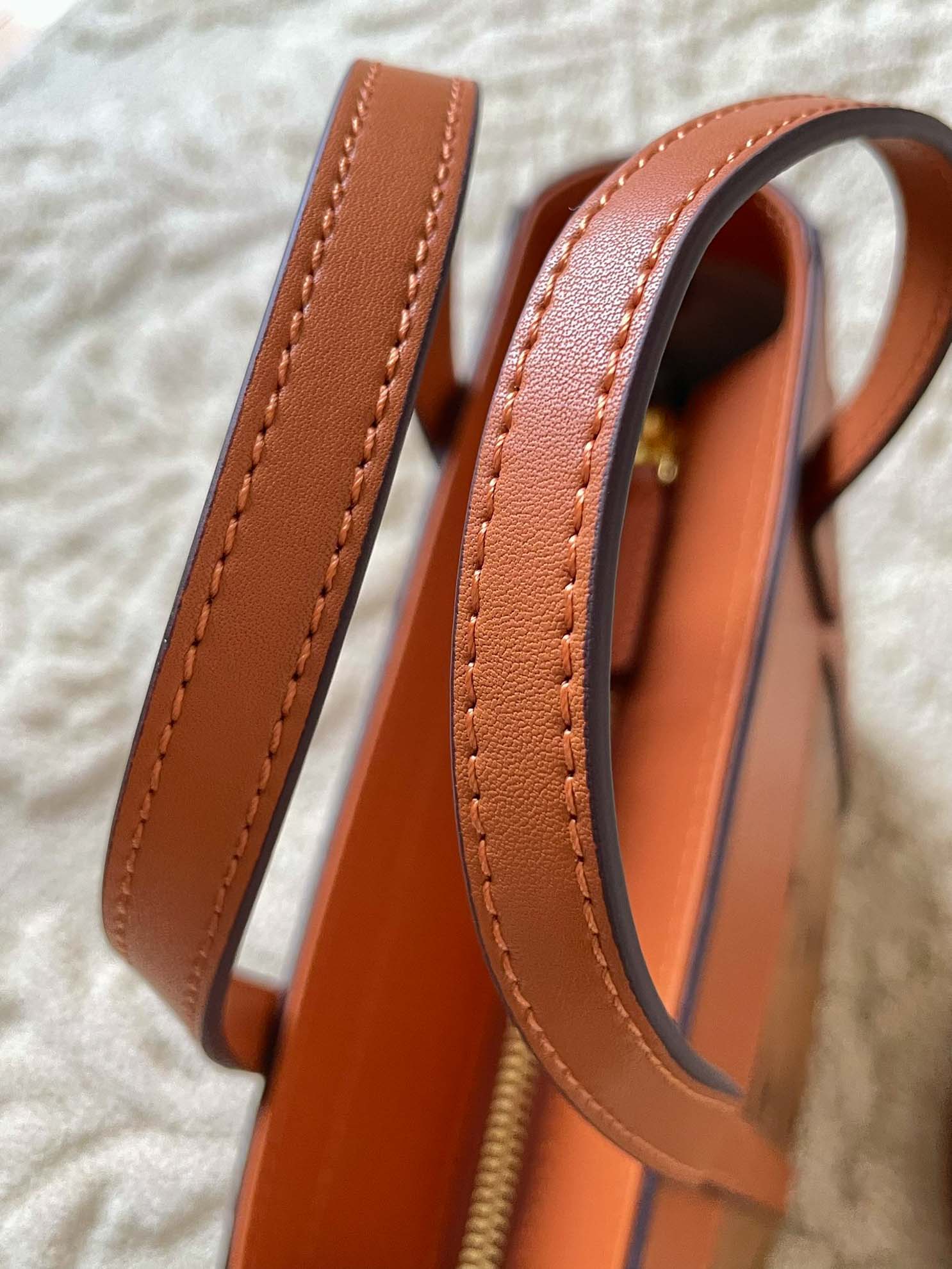 TÚI MCM Visetos Mini Aren Shopper Tote Cognac