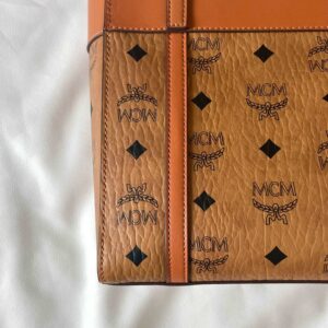 TÚI MCM Visetos Mini Aren Shopper Tote Cognac