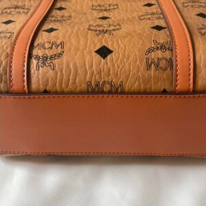 TÚI MCM Visetos Mini Aren Shopper Tote Cognac