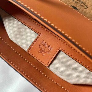 TÚI MCM Visetos Mini Aren Shopper Tote Cognac