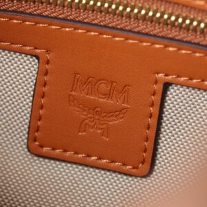 TÚI MCM Visetos Mini Aren Shopper Tote Cognac