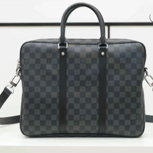 Túi Nam Louis Vuitton Porte Documents Voyage Pm Briefcase 'Black'