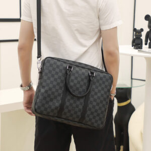 Túi Nam Louis Vuitton Porte Documents Voyage Pm Briefcase 'Black'