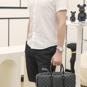 Túi Nam Louis Vuitton Porte Documents Voyage Pm Briefcase 'Black'