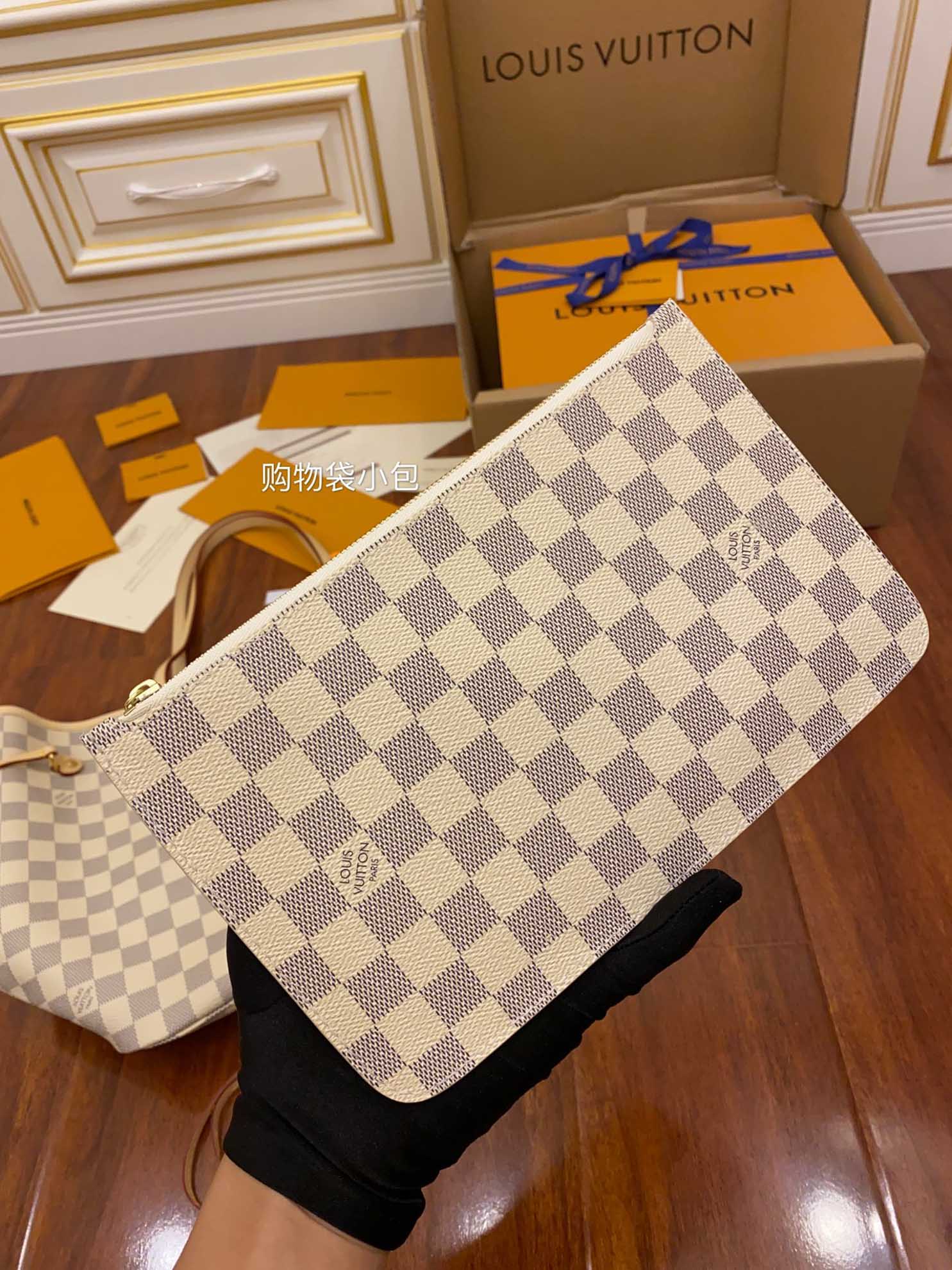 Túi Neverfull MM Damier Azur