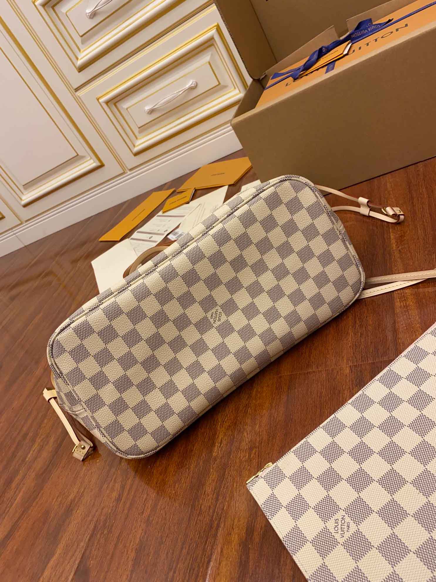 Túi Neverfull MM Damier Azur Be