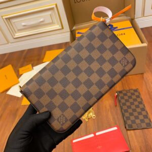 Túi Nữ Louis Vuitton Pochette Felicie Damier Ebene Cerise Red