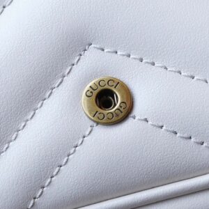 Túi Xách Gucci GG Marmont Matelassé Leather Super Mini Bag Màu Trắng